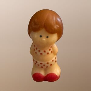Vintage Lakeside Tub Town Mini Figure Girl in Polka Dot Swim Suit Red Shoes A8